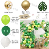 Jungle Safari Birthday Party Animal Balloon Garland Arch Kit Deer Pattern Kid Boy Baby Shower Decoration Latex Balloons Supplies