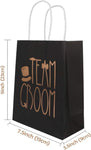 12Pcs Wedding Party Paper Gift Bags 6 Bridesmaid 6 Groomsmen Gift Bags