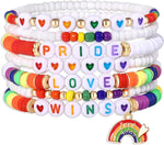 Surfer Heishi Bracelets Stackable Rainbow 