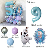 28Pcs  Frozen Princess Elsa Balloons 