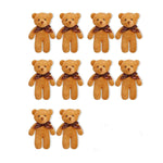 10Pcs Mini Cute Cartoon Plush Bear