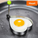 New Stainless Steel Fried Egg Mold Heart Pancake Maker Breakfast Baking Omelette Rings Cooking Tools Kitchen Accessories Gadget