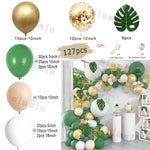 Jungle Safari Birthday Party Animal Balloon Garland Arch Kit Deer Pattern Kid Boy Baby Shower Decoration Latex Balloons Supplies