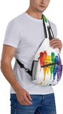 Rainbow LGBT Crossbody Sling Backpack 