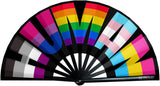 Rainbow Folding Fan Pride Hand Held Fan 