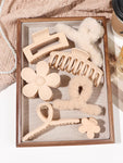 8Pcs Neutral Colors Hair Clips