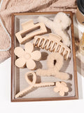 8Pcs Neutral Colors Hair Clips