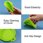 2Pcs/Set Reusable Pet Food Can Cover and Spoon