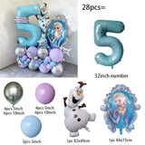 28Pcs  Frozen Princess Elsa Balloons 