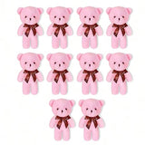 10Pcs Mini Cute Cartoon Plush Bear