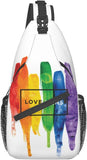 Rainbow LGBT Crossbody Sling Backpack 