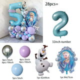 28Pcs  Frozen Princess Elsa Balloons 