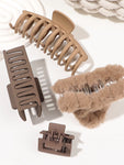 8Pcs Neutral Colors Hair Clips