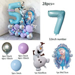 28Pcs  Frozen Princess Elsa Balloons 