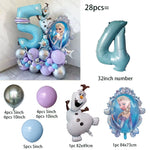 28Pcs  Frozen Princess Elsa Balloons 