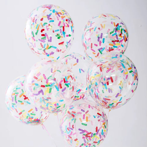 10Pcs Ice Cream Balloons Birthday Wedding Party Decoration Long Strips Paper Confetti Latex Ballons Baby Shower Sprinkles