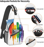 Rainbow LGBT Crossbody Sling Backpack 