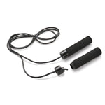 Adjustable Weighted Jump Rope, Adjusts up to 9' Length, Black