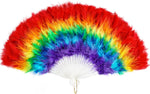 Feather Rainbow Fans Handheld 