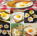 New Stainless Steel Fried Egg Mold Heart Pancake Maker Breakfast Baking Omelette Rings Cooking Tools Kitchen Accessories Gadget