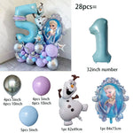 28Pcs  Frozen Princess Elsa Balloons 